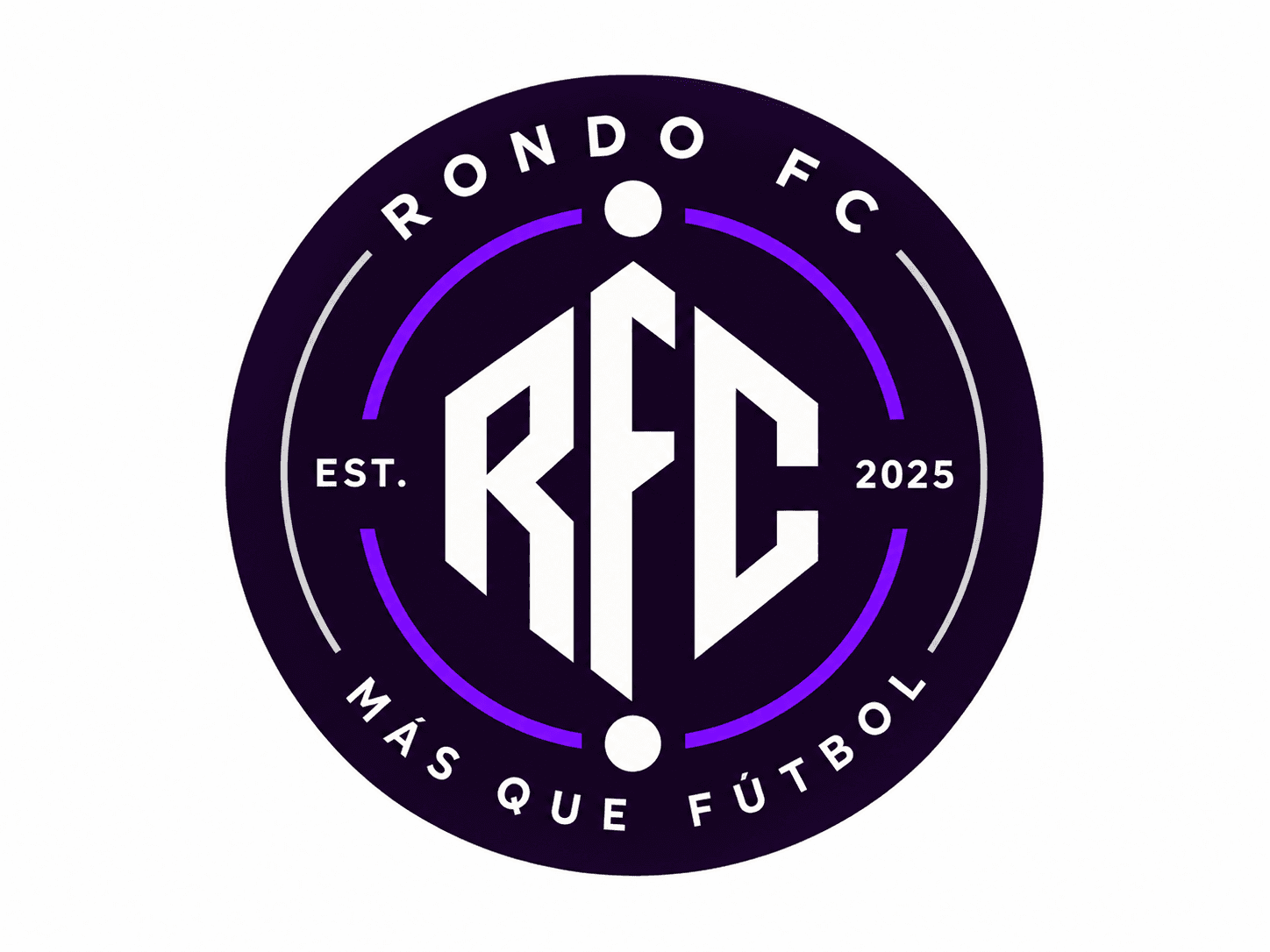 Rondo FC crest with MÁS QUE FÚTBOL lettering