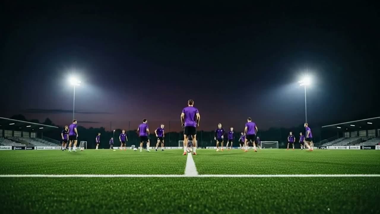 Rondo drills session on the pitch