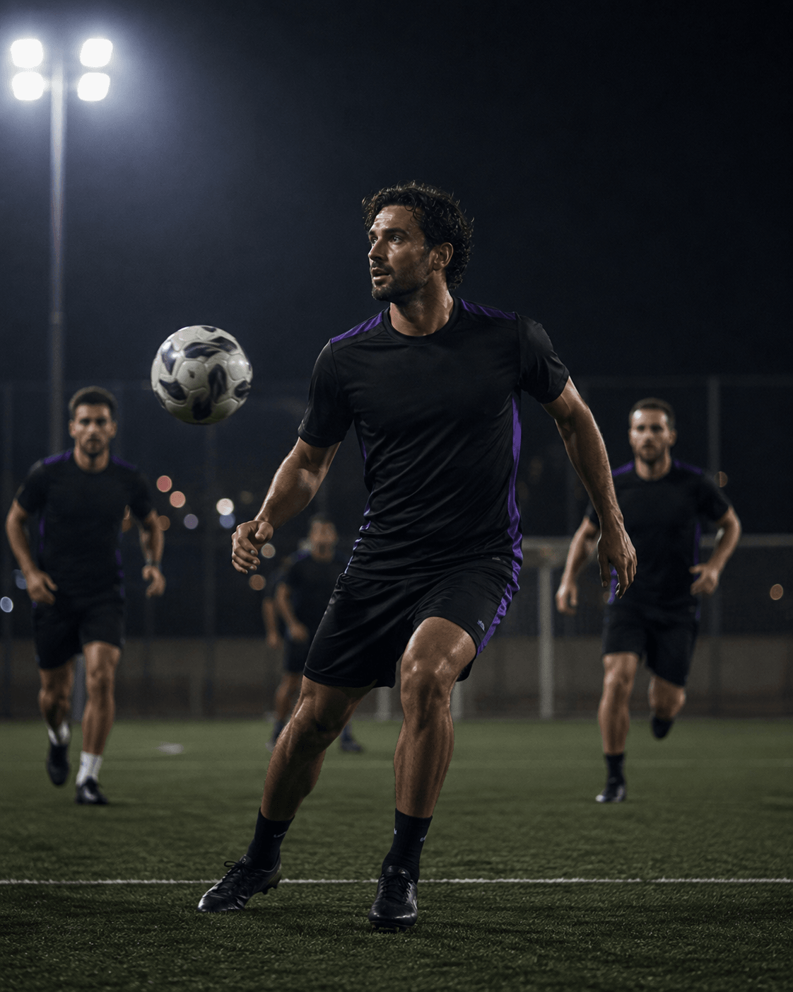 Player receiving a pass